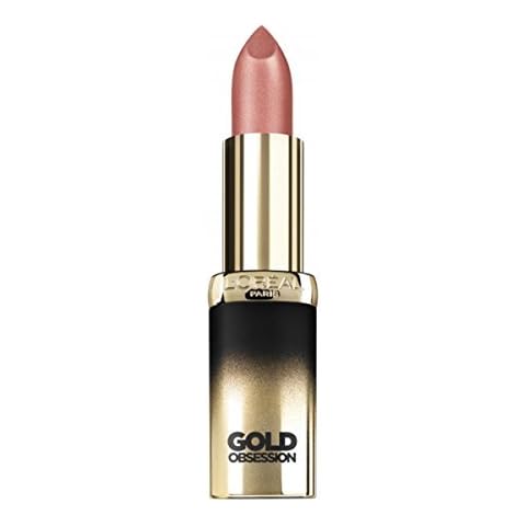 L'Oreal Paris Lippenstift Make-Up Color Riche Gold Obsession mit Gold-Effekt Glitzer Glitter Lipstick Cover