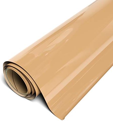 Siser EasyWeed Heat Transfer Vinyl 11.8" x 3ft Roll (Tan) Compatible with Siser Romeo/Juliet & Other Professional or Craft Cutters - Layerable - CPSIA Certified