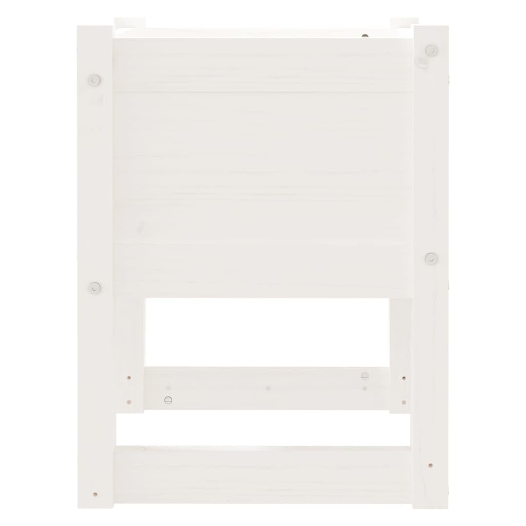 Jardinera de 40 x 40 x 52,5 cm, madera maciza de pino, ahorra espacio, para balcón, terraza y jardín, robusta maceta con diseño moderno para hierbas, flores y verduras