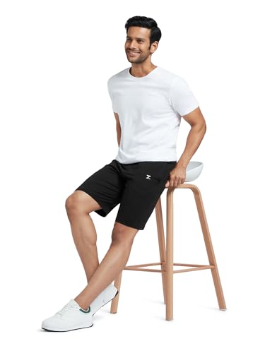 Image of XYXX Men's Ace Cotton Regular Fit Solid Shorts with Side Pockets and No Marks Waistband