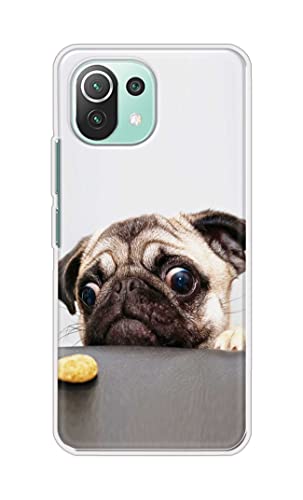 Image of PRINTFIDAA� Printed Hard Back Cover Case for Mi 11 Lite | Mi 11 Lite NE 5G Back Cover (Pug Dog) -2808