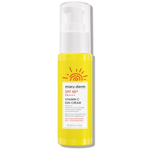 Maruderm Crema Solar Facial SPF 50+ con Vitamina C – Protección UVA/UVB de Amplio Espectro con Filtros de Nueva Generación – Protector Solar Antioxidante e Iluminador – 50 ML