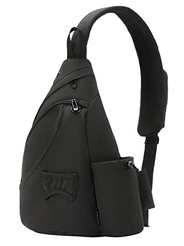 MOYAQI Disc Golf Bag with Retriever Holder and Storage Pockets, Disc Golf Backpack with 8-10 Disc Capacity, Padded Adjustable Strap and Back Panel, Lightweight and Durable (Black)