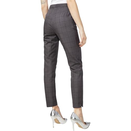 Calvin Klein Womens Flat Front Split Hem Trouser Pants Gray 162