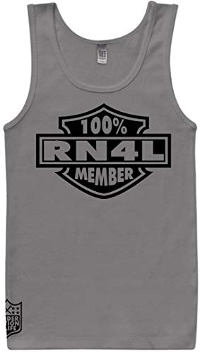 Millionaire Mentality 100% RN4L Member Black Tank Top (Grey, Medium)