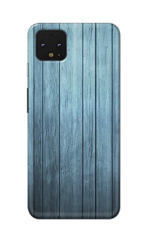 Image of Printed Hard Back Cover Case for Google Pixel 4 Back Cover (Wooden Blue) -702