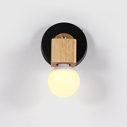 Aplique de pared madera E27 de estilo japonés y diseño ajustable para dormitorio 2