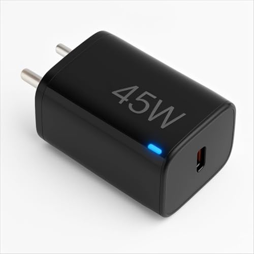 Image of 45W C-Type Turbo Power Charger Adapter Compatible with Motorola Edge 60 Pro /Fusion /Edge 50 Fusion /Edge 50 Ultra /50 Pro /Razr 50 Ultra /Moto G45 /G54 /Moto E40 / Laptop & Support Other USB C Devise, Black