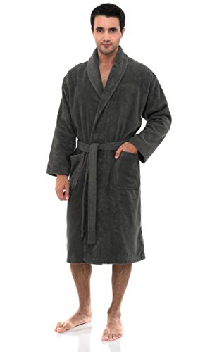 TowelSelections Men’s Bathrobe, Soft Turkish Cotton Luxury Terry Shawl Robe