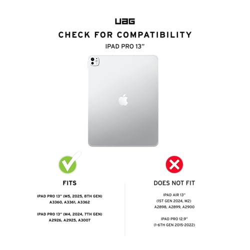 Image of Urban Armor Gear UAG Designed for iPad Pro 13 inch Case (8th /7th Gen, M5 /M4) (A3360, A3361, A3362) Scout Plus Rugged Transparent Protective Cover with Kickstand and Pencil Holder - Translucent Ash Grey