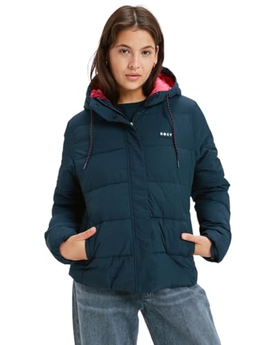 Roxy VL Nightfall - Hooded Puffa Jacket for Women - Chaqueta Acolchada con Capucha - Mujer - Negro.