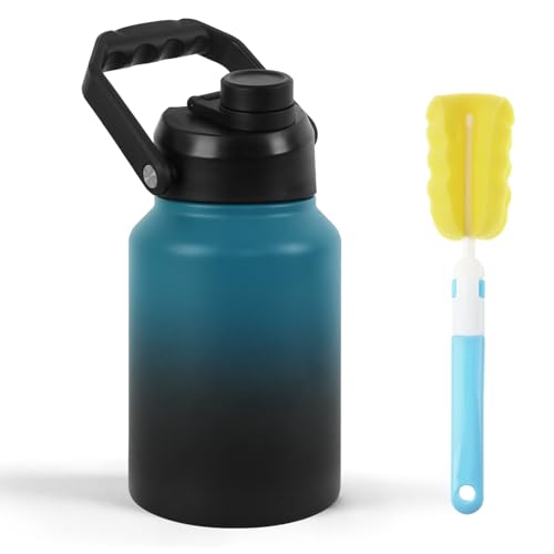 ZAKVOP Botella Térmica 2 Litros, Botella Agua Acero Inoxidable con Asa, Termo 2L, Botella Isotérmica 2 Litros para Deporte, Gimnasio y Outdoor