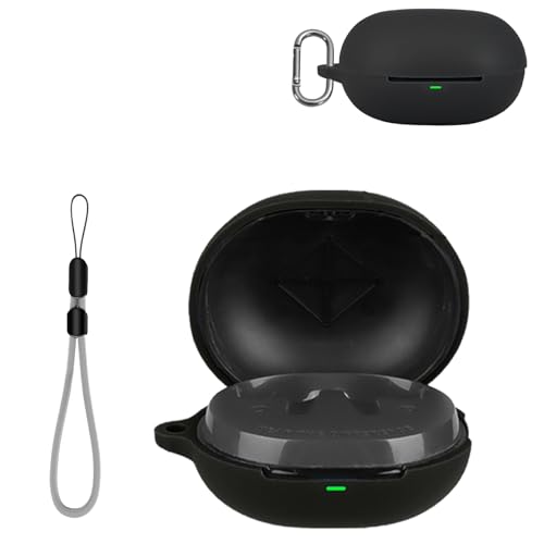 SOUNDPEATS C30 用 ケース カバー【YANMONGI】ワイヤレス イヤーホン 保護カバー シリコン ーチェーン付き 可視LEDライト 耐衝撃 落下防止 防水 防塵 指紋防止 キズ防止 充電便利 SOUNDPEATS C30 対応 ケース カバ