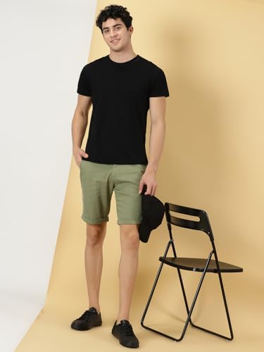 Image of Thomas Scott Men's | Solid | Chino Shorts | Regular Fit | 100% Cotton | Above Knee | Casual Short