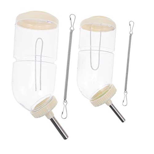 ibasenice 2Pcs Rabbit Water Bottle Leakproof Small Pet Drinkers Durable Dispensers for Rabbits Guinea Pigs and Small Animals Easy Installation and Space Saving
