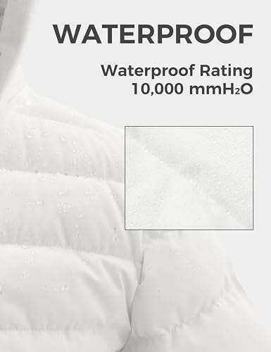 Image of wantdo Men's Quilted Puffer Jacket Hooded Winter Jacket Warm Puffer Coat | Detachable Hood,10000mm Waterproof Rating,Keep dry in light rain and snow,Recycled fabric,3 Pockets including 1 inner pocket
