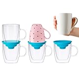 Aifeedi Coffee Mug Organizers and Storage (6Pack), Adjustable Mug Organizer for Kitchen Cabinet Shelf, Cup Stacker Holder for Tea Cup, Coffee mug, Glassware, Save Space for Cupboard