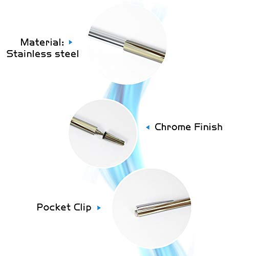 Telescopic Teachers Pointer,Teaching Pointer Stick For Classroom,Metal Hand Retractable Pointer Extended Length 25Inch, Handheld Presenter Whiteboard Pointer (Silver) #TOP3