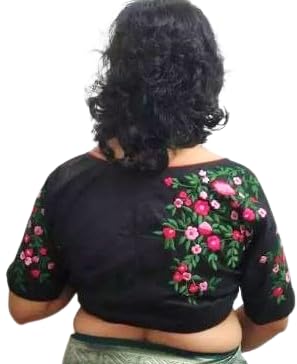 Cotton Embroidery Woman Blouse Black