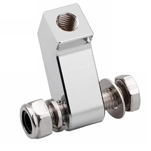 Soporte de intermitentes para faro de moto Harley Dyna Softail cromado 6