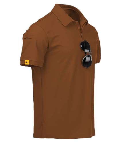 Image of ZITY Mens Polo Shirt Short Sleeve Sports Tactical T-Shirt Athletic Golf Polos Daily Casual Stylish Collared Shirts for Men