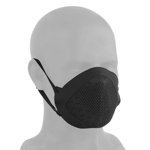 Máscara deportiva de media cara, transpirable, reutilizable, equipo de protección para airsoft, paintball, táctico, CS al aire libre, deportes, gimnasio, cardio, fitness, correr, entrenamiento HIIT