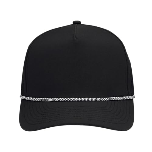 Image of Glendora 5‑Panel High‑Crown Snapback Hat - Lightweight Mesh Back, Flat Brim, Adjustable, Stylish Unisex Hat