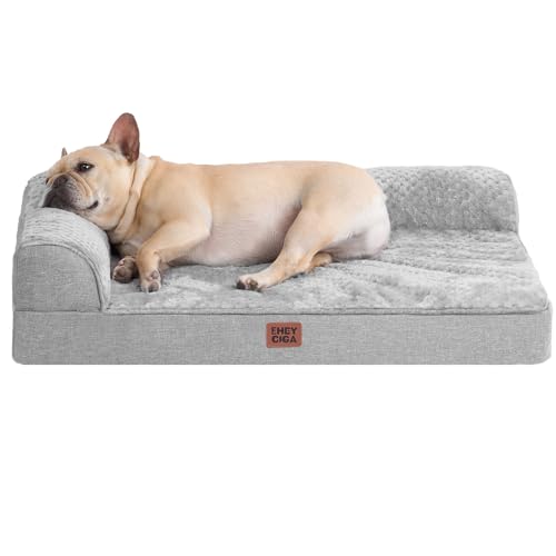 EHEYCIGA Orthopedic Dog Bed Medium Size Dogs, Memory Foam Dog Bed with Washable Removable Cover,...