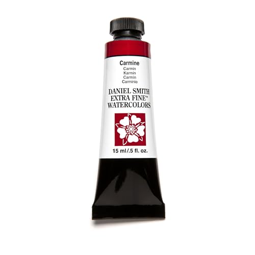 Daniel Smith Extra Fine Watercolor Paint, 15ml Tube, Carmine, 284600020, 0.5 Fl Oz (Pack of 1)