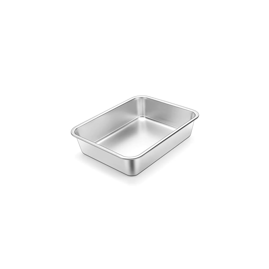 Homikit Lasagna Baking Pan, 9 x 13 Inches Stainless Steel Deep Baking