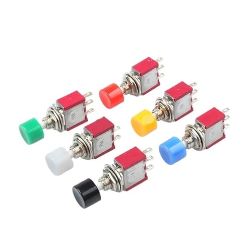Interrupteur bouton-poussoir momentané vert pour modélisme 6mm
