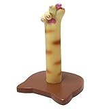 DACONGMING Kreative Katze Papierhandtuchhalter wasserdichte Lagerregal Toilette Desktop Rollenpapier Harz Infrarotstrahler Außenbereich (Yellow-B, One Size)