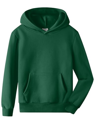Image of Spring&Gege Youth Solid Fleece Hoodies Pullover Hooded Sweatshirts for Children (3-12 Years)