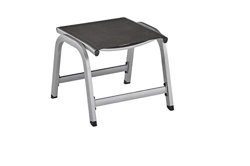 KETTLER Easy Hocker, silber/anthrazit, Alu/Textilene, 0311503-0010