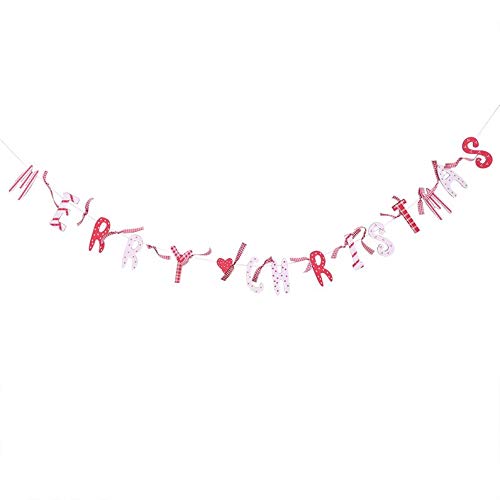 Appearancees Christmas Flag String Banner Wooden Merry Christmas Letters String Flag