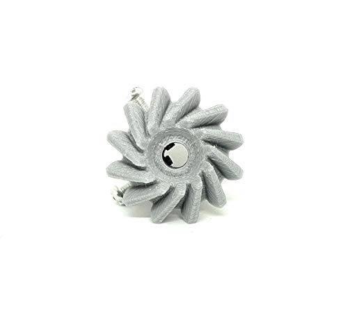 Image of INVENTO 2pcs 3D Printed Right Helical Plastic Bevel Gear 12 Teeth, 33mm dia, 10mm Width, 6mm hole, 2.5 Module for DIY Projects