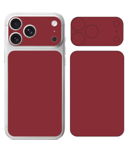 Protector iPhone 17 Pro Max rojo oscuro mate para evitar arañazos de llaves en el bolso 2