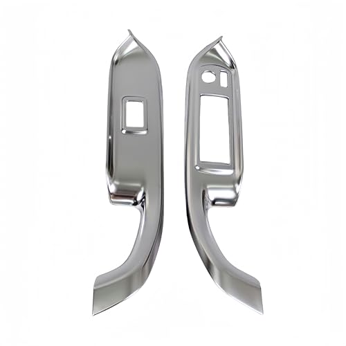 Dextraplus「 ヴォクシー VOXY ノア NOAH 3代目 80系 後期モデル 2017年7月〜」インテリアパネル ウィンドウスイッチパネルカバー ウィンドー スイッチ カバー 2枚, サテンシルバー