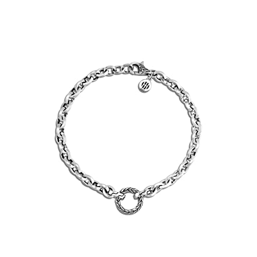 John Hardy Classic Chain Amulet Connector Silver Knife Edge 5.5Mm Chain Bracelet With Lobster Clasp (Large) #TOP17