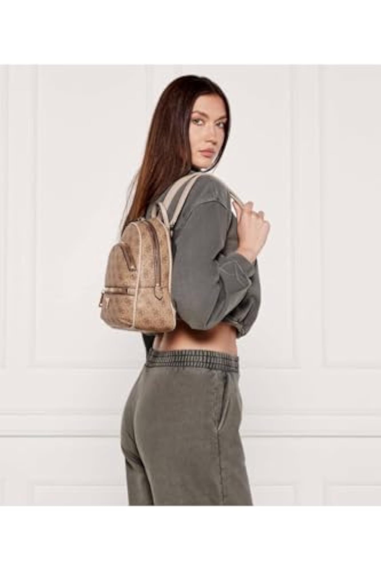 Women's Typography Adjustable Shoulder Strap Backpack