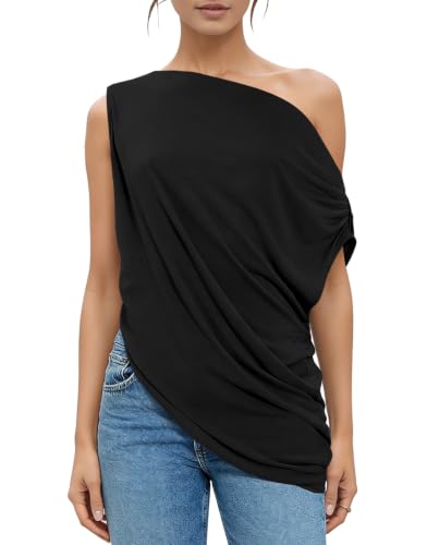 Women's Off The Shoulder Oversized Slouchy T Shirt Summer Going Out Tops