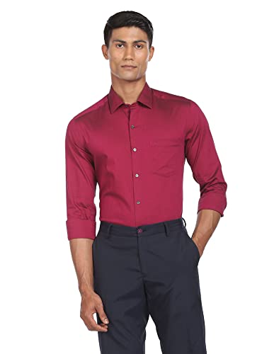 Image of Arrow Men's Cotton Solid Slim Fit Shirts
