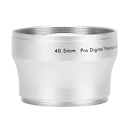 Qukaim Lente aggiuntiva di ingrandimento in lega di alluminio nera da 40,5 mm, 2 x per tutti gli obiettivi della fotocamera con diametro di apertura da 40,5 mm, obiettivo della fotocamera Accory