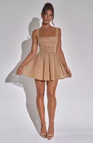Short Homecoming Dresses for Teens Sparkly A-Line Mini Y2K Cocktail HOCO Party Gown with Bow4