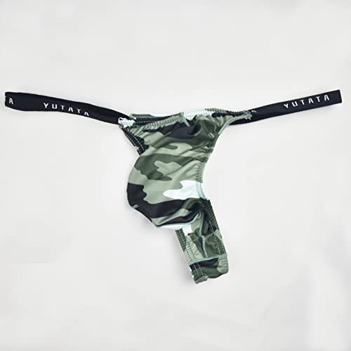 Men's Low Waist Thong Camo U Convex Panties Underwear2