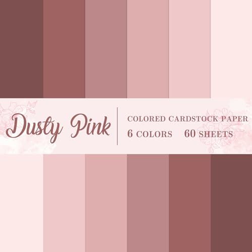60 Sheet 8.5 x 11 Inch Dusty Pink Thick Paper