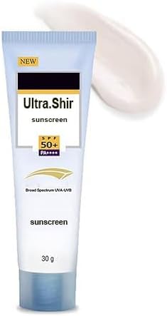 Ultra Sheer Sunscreen SPF 50+ | Broad Spectrum UVA/UVB | Blue light protect | Water resistant, Ultra light & Non sticky | Oily, Dry & Sensitive Skin | 30 g (Pack of 1)