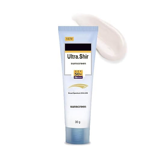 Ultra Sheer Sunscreen SPF 50+ | Broad Spectrum UVA/UVB | Blue light protect | Water resistant, Ultra light & Non sticky | Oily, Dry & Sensitive Skin | 30 g (Pack of 1)