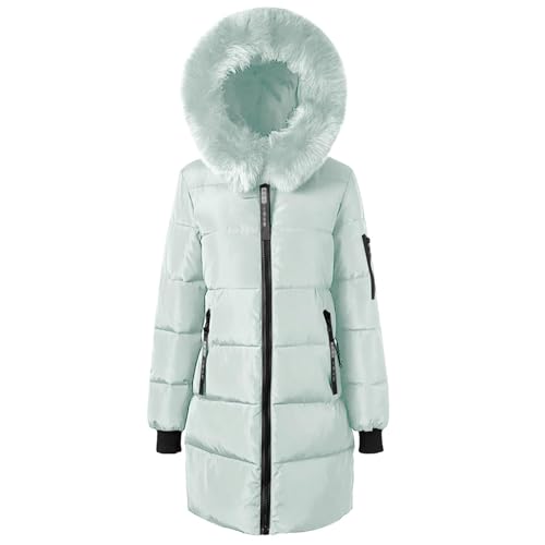 Parka acolchada de longitud media para mujer, chaqueta acolchada de sherpa con capucha, abrigo cálido de invierno con bolsillo con cremallera, abrigo grueso mullido resistente al viento para