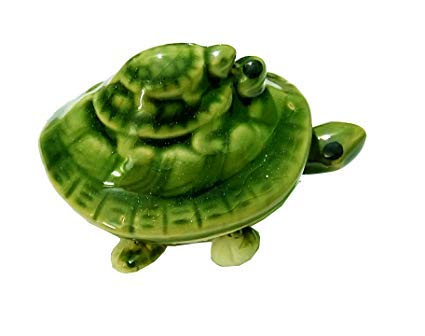 Arina Creation Porcelain Vastu Feng Shui Green Tortoise Turtle for Success Good luck and money as Fengshui / Feng Shui items,Vastu Feng Shui Porcelain Green Turtle Tortoise for Good Luck, Feng Shui Turtle Best Gift for Career